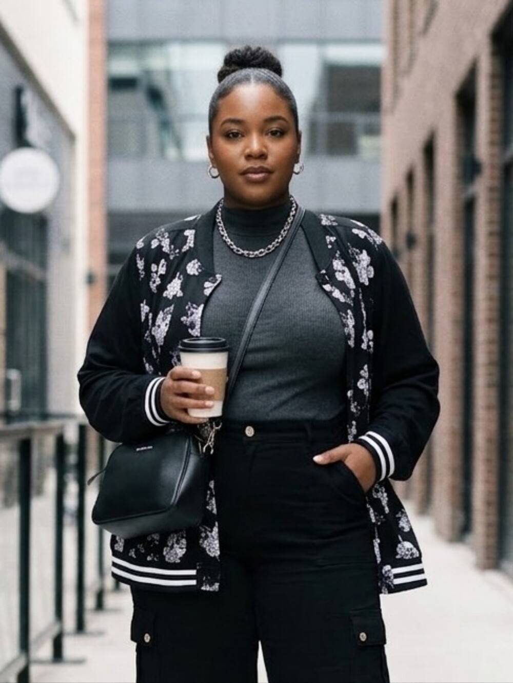 Torrid 4 Whimsigoth Dark Romantic Casual Floral Skull Snap Button Varsity Bomber